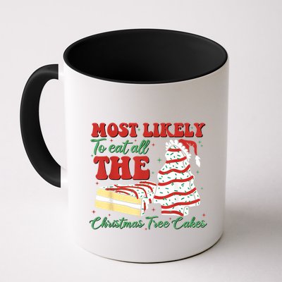 Retro Most Likely To Eat All The Christmas Tree Cakes Debbie Mug