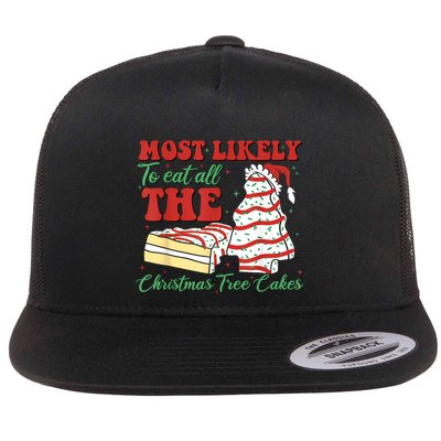 Retro Most Likely To Eat All The Christmas Tree Cakes Debbie Flatbill Hat