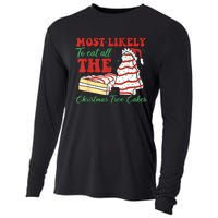 Retro Most Likely To Eat All The Christmas Tree Cakes Debbie Cooling Performance Long Sleeve Crew