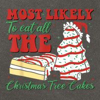 Retro Most Likely To Eat All The Christmas Tree Cakes Debbie Cotton Canvas Backpack