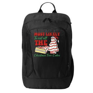 Retro Most Likely To Eat All The Christmas Tree Cakes Debbie City Backpack