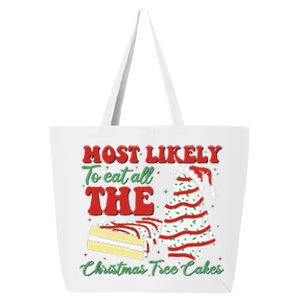 Retro Most Likely To Eat All The Christmas Tree Cakes Debbie 25L Jumbo Tote