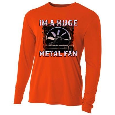 Rock Music Lover Funny Im A Huge Heavy Metal Fan Joke Pun Cooling Performance Long Sleeve Crew