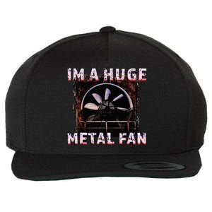 Rock Music Lover Funny Im A Huge Heavy Metal Fan Joke Pun Wool Snapback Cap