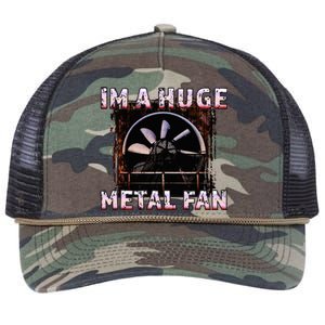 Rock Music Lover Funny Im A Huge Heavy Metal Fan Joke Pun Retro Rope Trucker Hat Cap