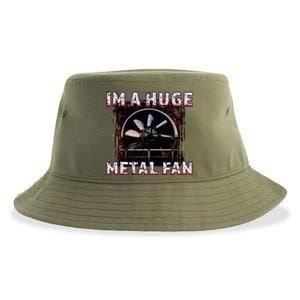 Rock Music Lover Funny Im A Huge Heavy Metal Fan Joke Pun Sustainable Bucket Hat