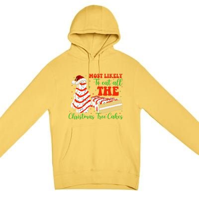 Retro Most Likely To Eat All The Christmas Tree Cakes Debbie Premium Pullover Hoodie