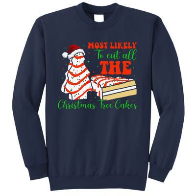 Retro Most Likely To Eat All The Christmas Tree Cakes Debbie Sweatshirt