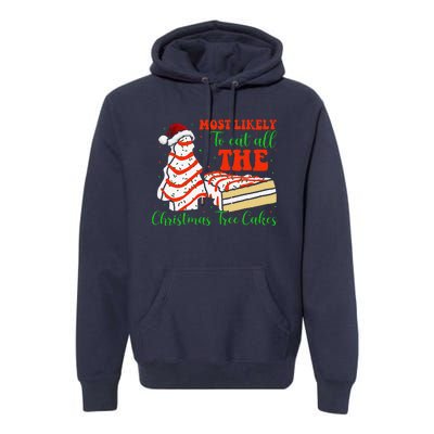 Retro Most Likely To Eat All The Christmas Tree Cakes Debbie Premium Hoodie