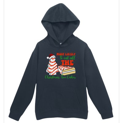 Retro Most Likely To Eat All The Christmas Tree Cakes Debbie Urban Pullover Hoodie