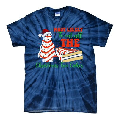 Retro Most Likely To Eat All The Christmas Tree Cakes Debbie Tie-Dye T-Shirt