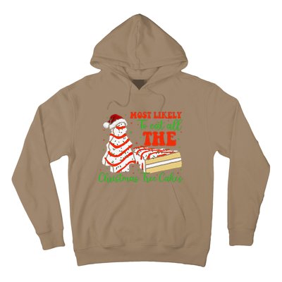 Retro Most Likely To Eat All The Christmas Tree Cakes Debbie Hoodie