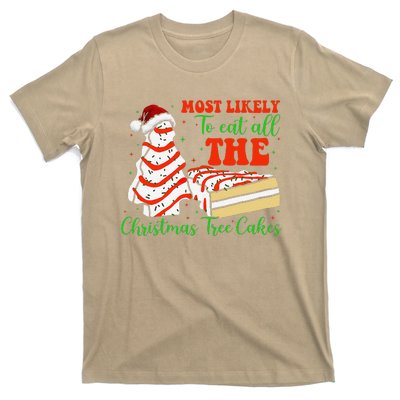 Retro Most Likely To Eat All The Christmas Tree Cakes Debbie T-Shirt