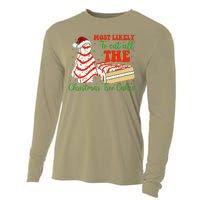 Retro Most Likely To Eat All The Christmas Tree Cakes Debbie Cooling Performance Long Sleeve Crew