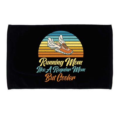 Running Mom Like A Regular Mom But Cooler Marathon Runner Meaningful Gift Microfiber Hand Towel