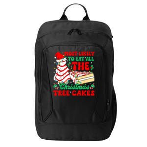 Retro Most Likely To Eat All The Christmas Tree Cakes Debbie City Backpack