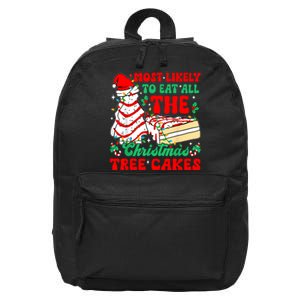 Retro Most Likely To Eat All The Christmas Tree Cakes Debbie 16 in Basic Backpack