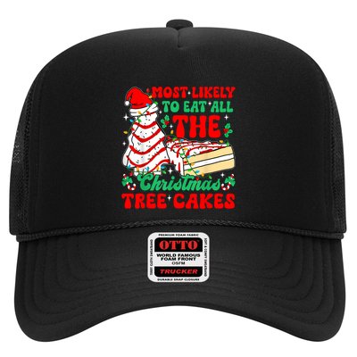 Retro Most Likely To Eat All The Christmas Tree Cakes Debbie Trucker Hat