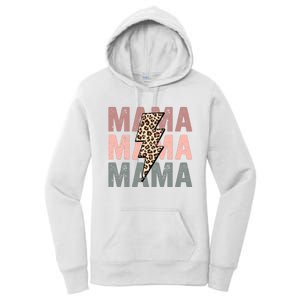 Retro Mama Leopard Mama Women's Pullover Hoodie