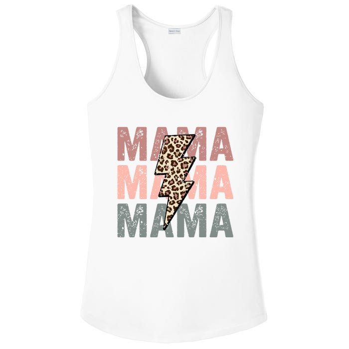 Retro Mama Leopard Mama Ladies PosiCharge Competitor Racerback Tank