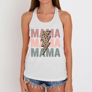 Retro Mama Leopard Mama Women's Knotted Racerback Tank