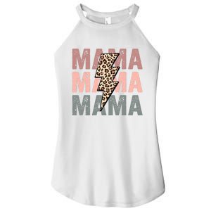 Retro Mama Leopard Mama Women's Perfect Tri Rocker Tank