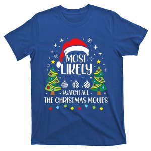 Retro Most Likely To Watch All The Christmas Movies Family T-Shirt