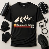 Retro Mammoth Lakes California Ca Mountain Ski Cooling Performance Crew T-Shirt