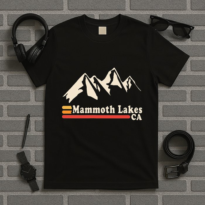 Retro Mammoth Lakes California Ca Mountain Ski T-Shirt