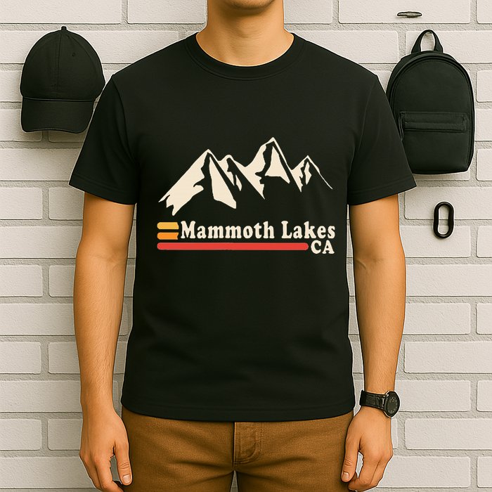 Retro Mammoth Lakes California Ca Mountain Ski T-Shirt