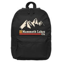 Retro Mammoth Lakes California Ca Mountain Ski 16 in Basic Backpack