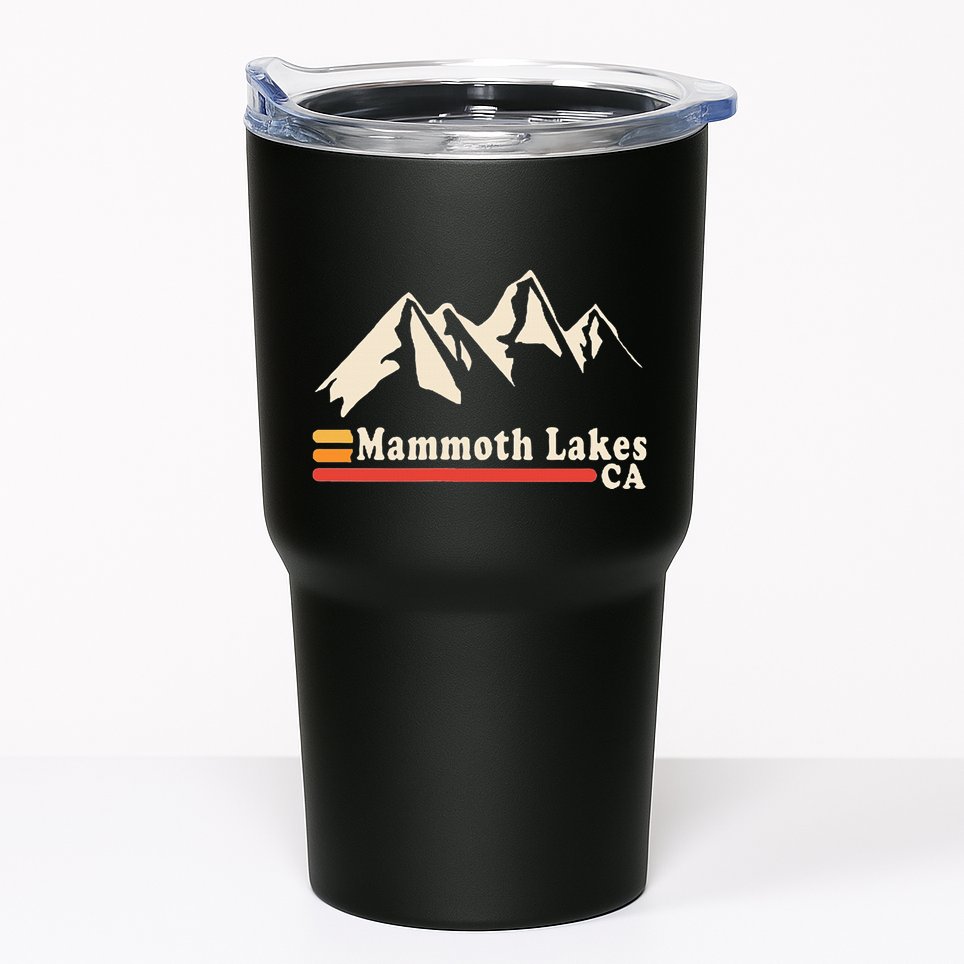 Retro Mammoth Lakes California Ca Mountain Ski Tumbler