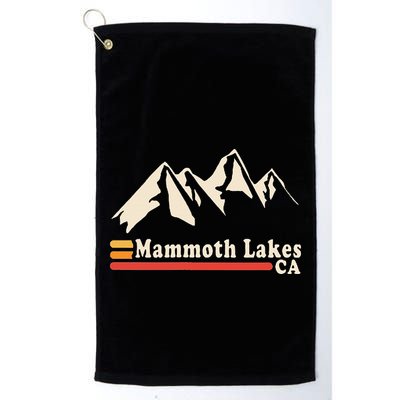 Retro Mammoth Lakes California Ca Mountain Ski Golf Towel