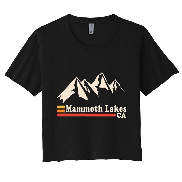 Retro Mammoth Lakes California Ca Mountain Ski Crop Top