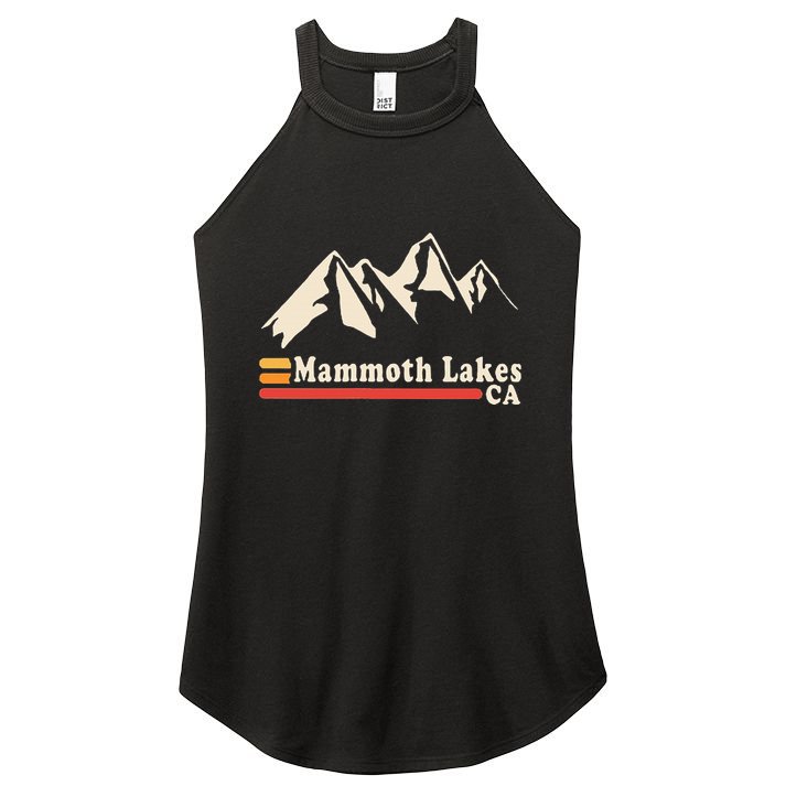 Retro Mammoth Lakes California Ca Mountain Ski Women's Perfect Tri Rocker Tank