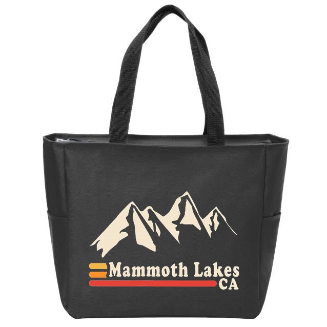 Retro Mammoth Lakes California Ca Mountain Ski Zip Tote Bag