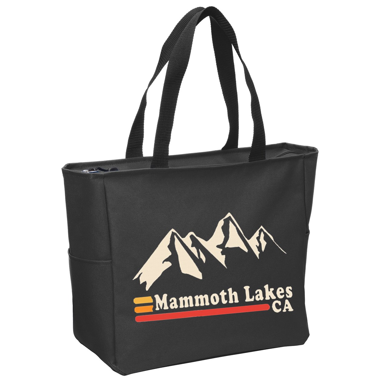 Retro Mammoth Lakes California Ca Mountain Ski Zip Tote Bag