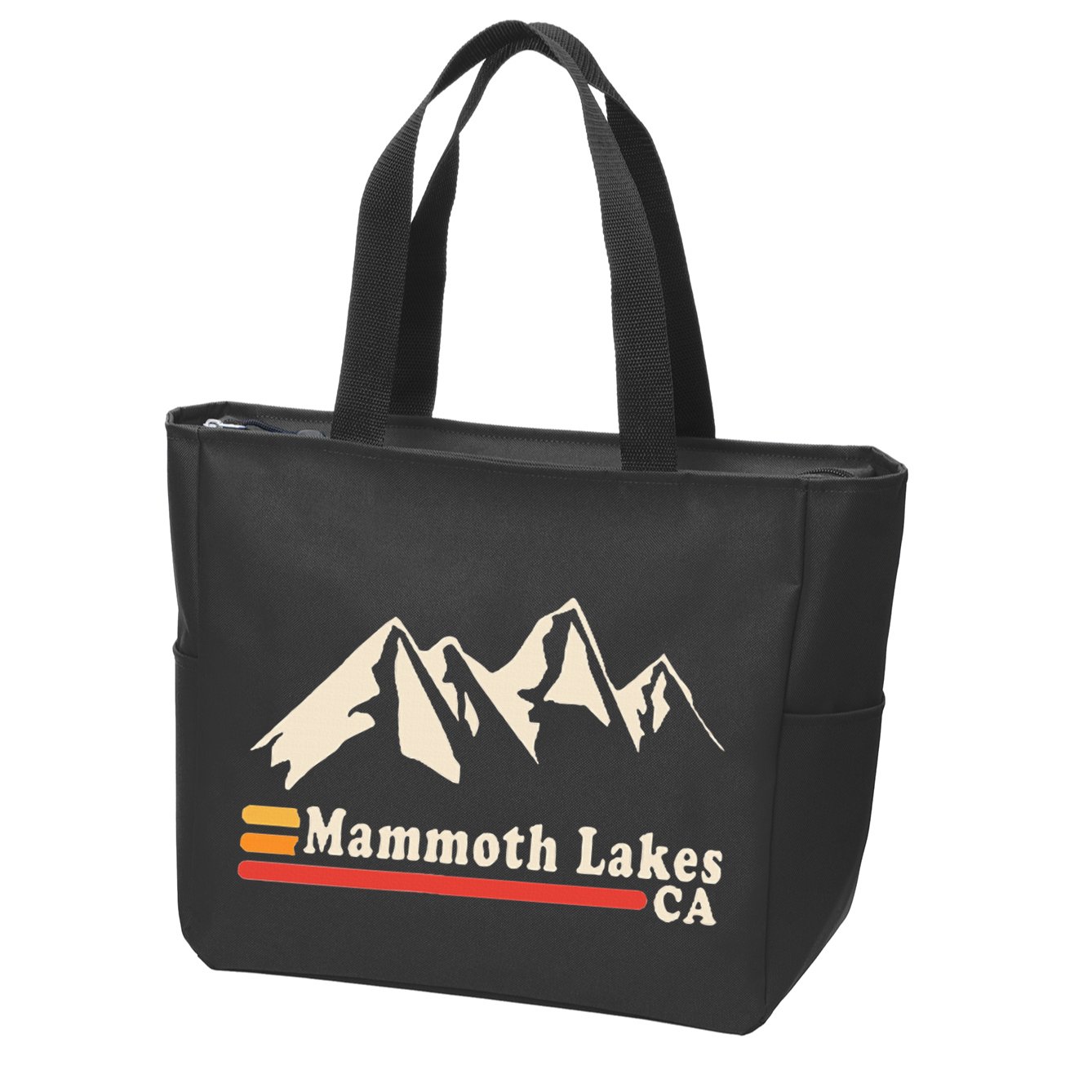 Retro Mammoth Lakes California Ca Mountain Ski Zip Tote Bag