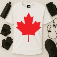 Red Maple Leaf Flag Of Canada Cool Canadian Flags Performance Shirt