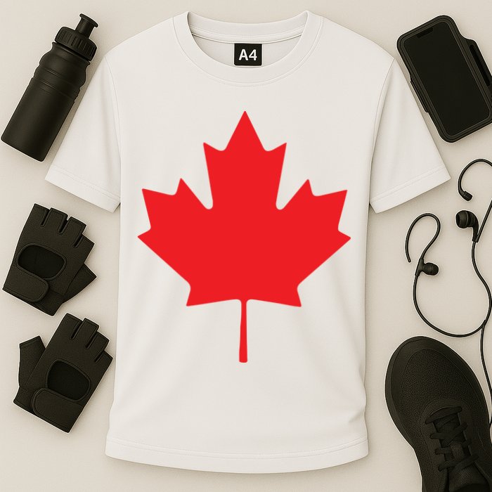 Red Maple Leaf Flag Of Canada Cool Canadian Flags Performance Shirt