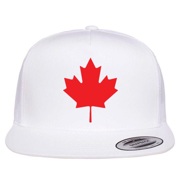 Red Maple Leaf Flag Of Canada Cool Canadian Flags Flat Bill Trucker Hat