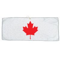 Red Maple Leaf Flag Of Canada Cool Canadian Flags Large Microfiber Waffle Golf Towel