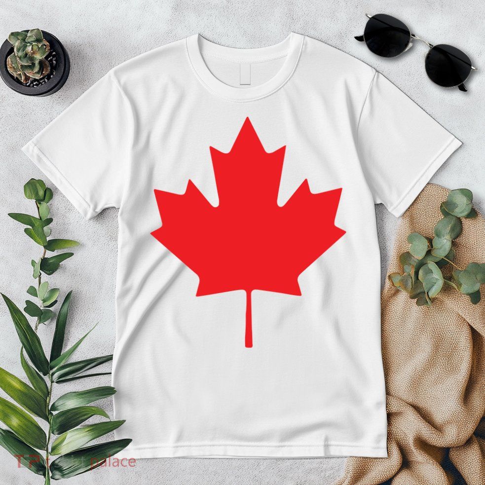 Red Maple Leaf Flag Of Canada Cool Canadian Flags Premium T-Shirt