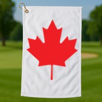 Red Maple Leaf Flag Of Canada Cool Canadian Flags Golf Towel