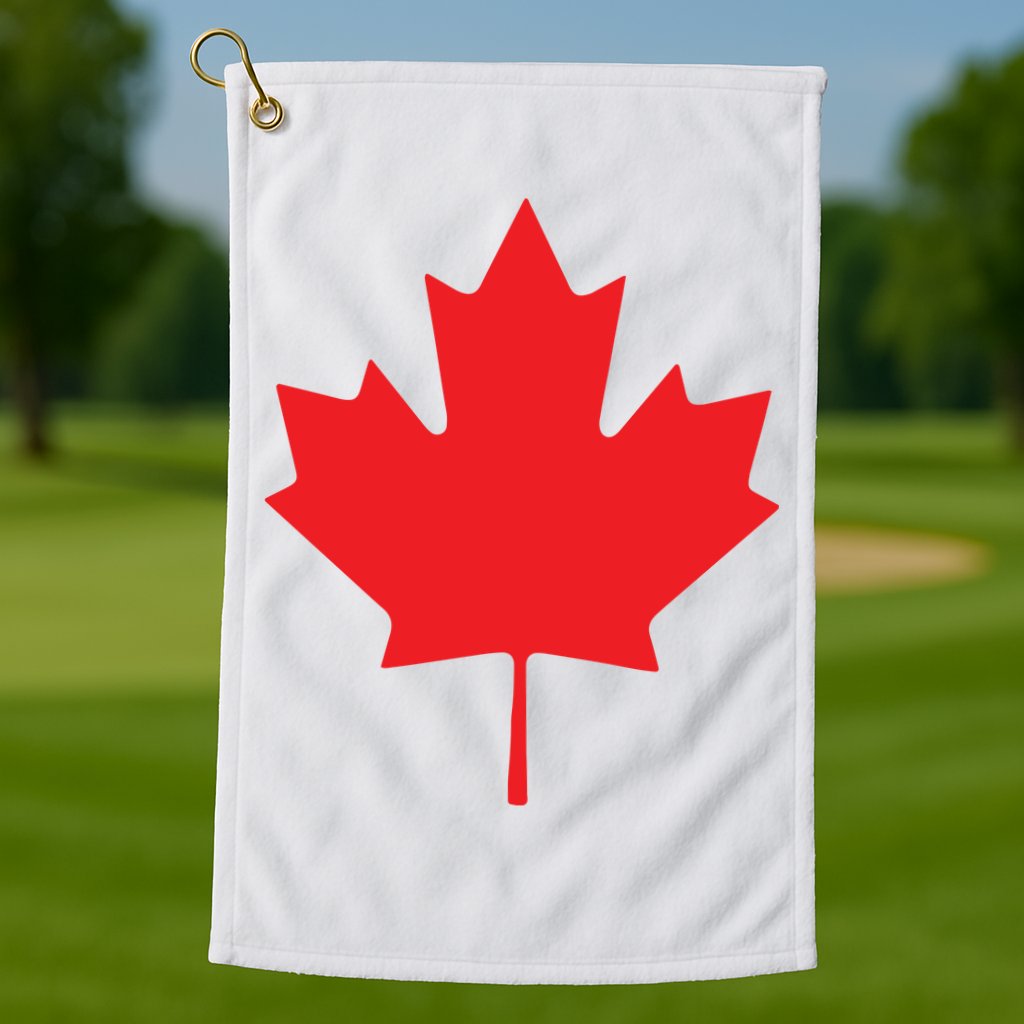 Red Maple Leaf Flag Of Canada Cool Canadian Flags Golf Towel