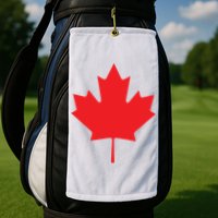 Red Maple Leaf Flag Of Canada Cool Canadian Flags Golf Towel