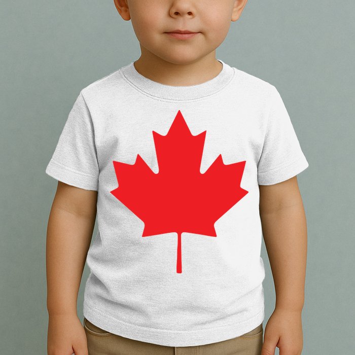 Red Maple Leaf Flag Of Canada Cool Canadian Flags Toddler T-Shirt