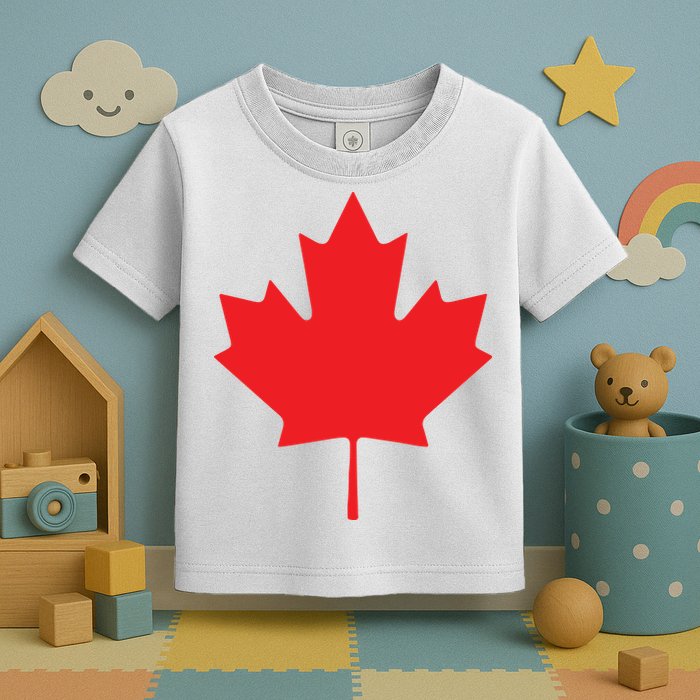 Red Maple Leaf Flag Of Canada Cool Canadian Flags Toddler T-Shirt