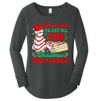 Retro Most Likely To Eat All The Christmas Tree Cakes Debbie Women's Perfect Tri Tunic Long Sleeve Shirt