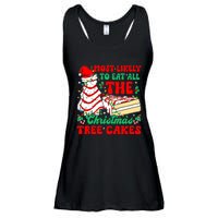 Retro Most Likely To Eat All The Christmas Tree Cakes Debbie Ladies Essential Flowy Tank